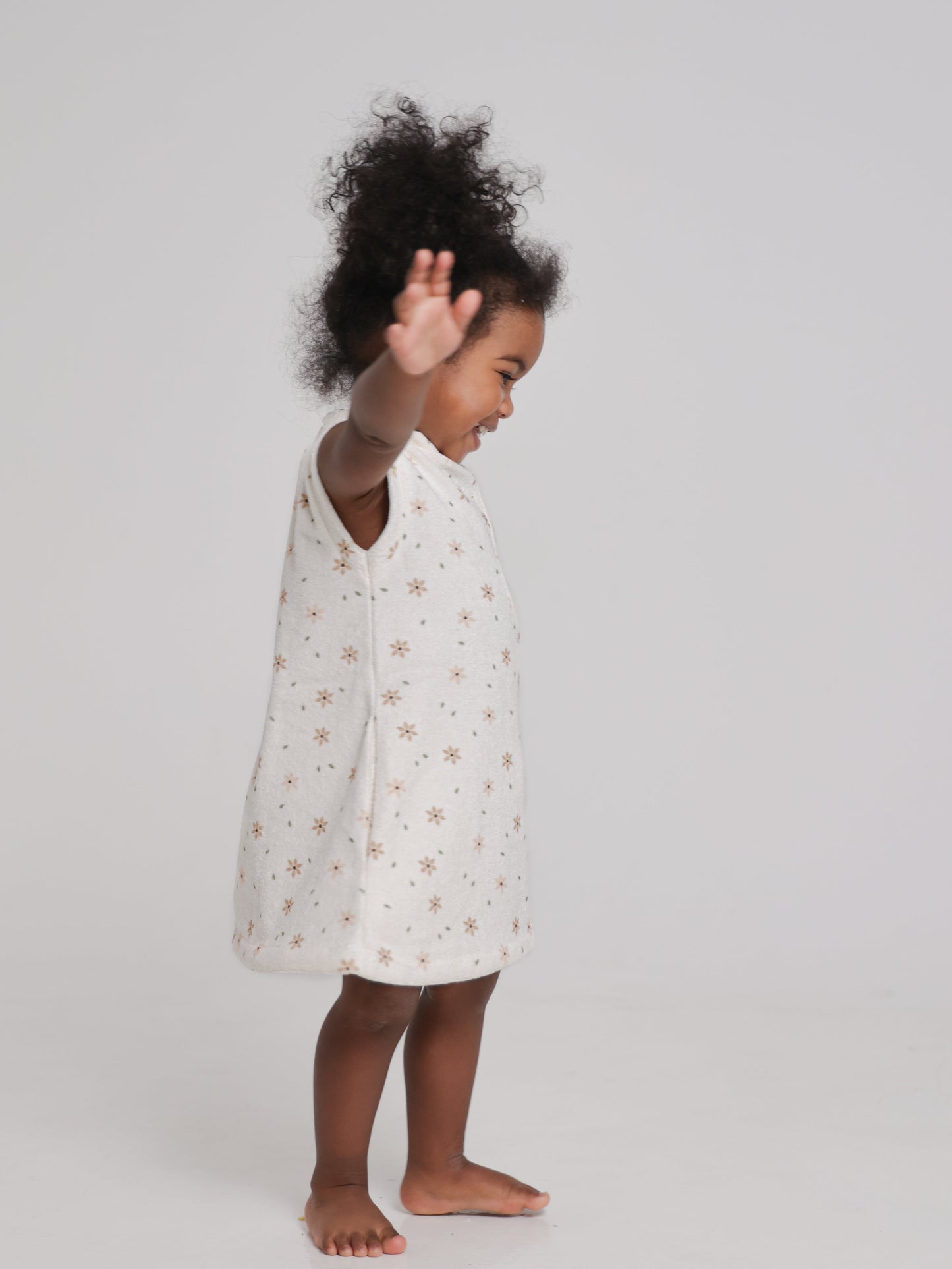 Star Flower Terry Dress with Head scarf