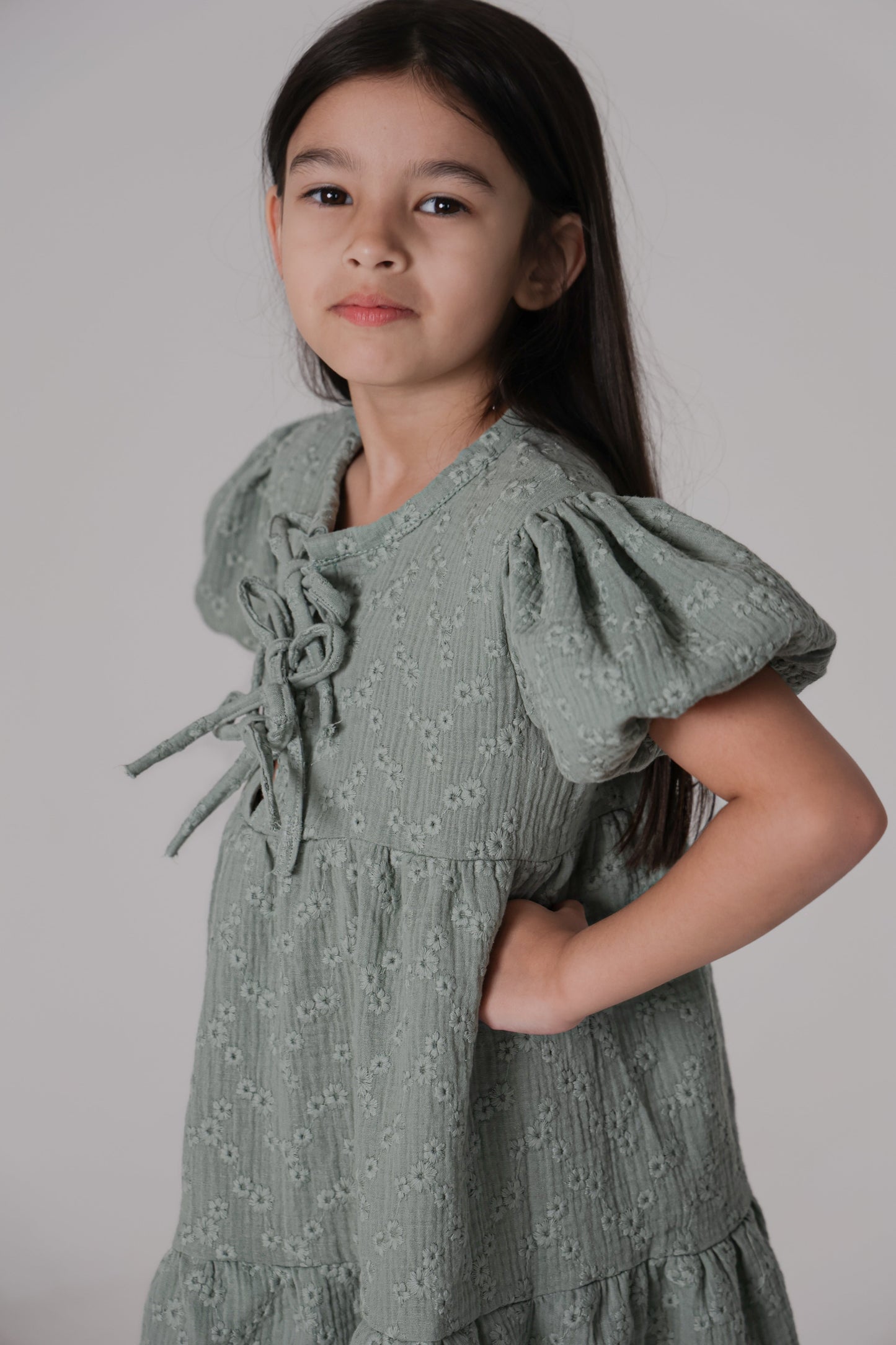 Chleo Embroidery Muslin Dress