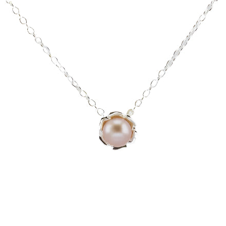 Bloom Children's Pink Pearl Necklace