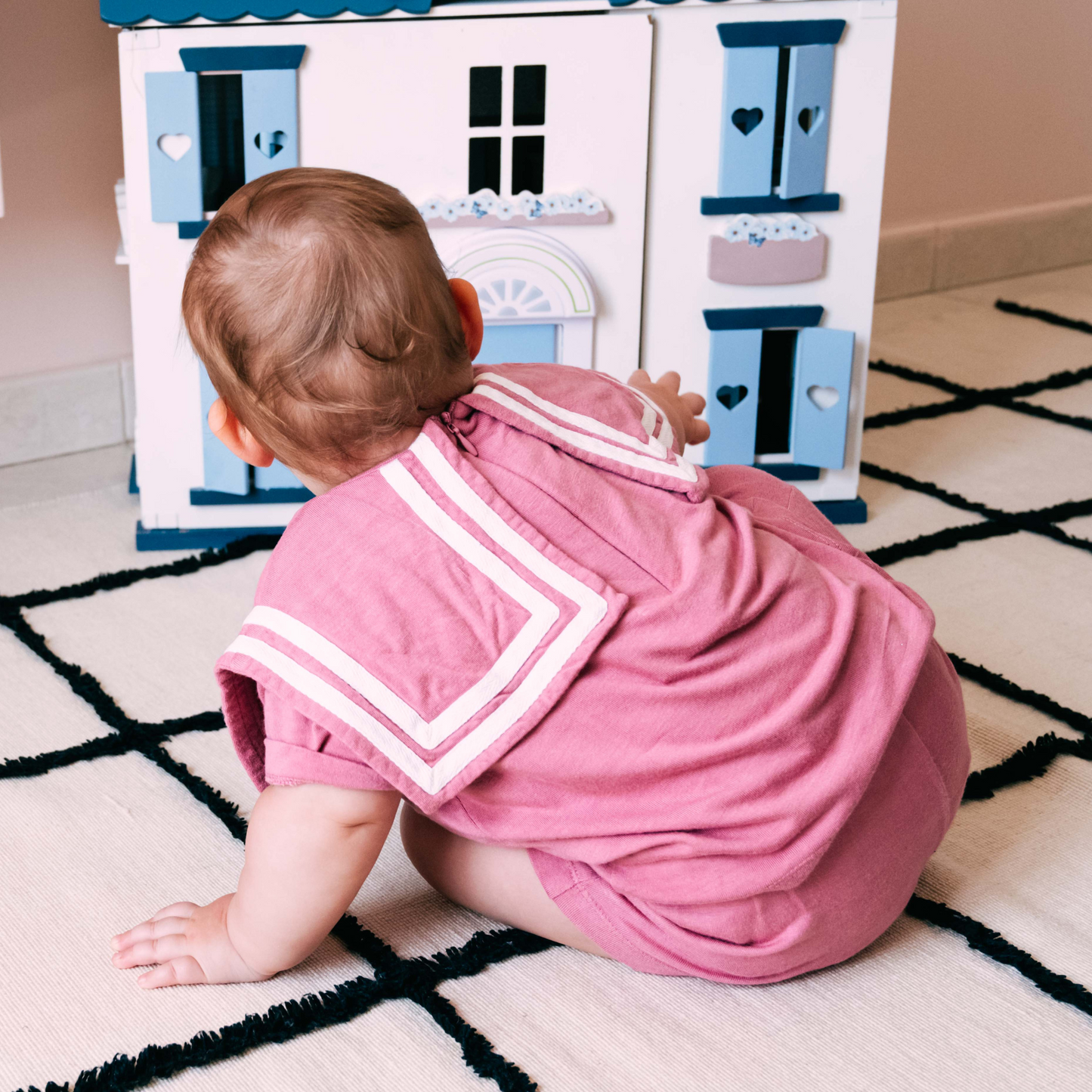 Sidney Sailor T-Shirt and Shorts Set Dusty Pink