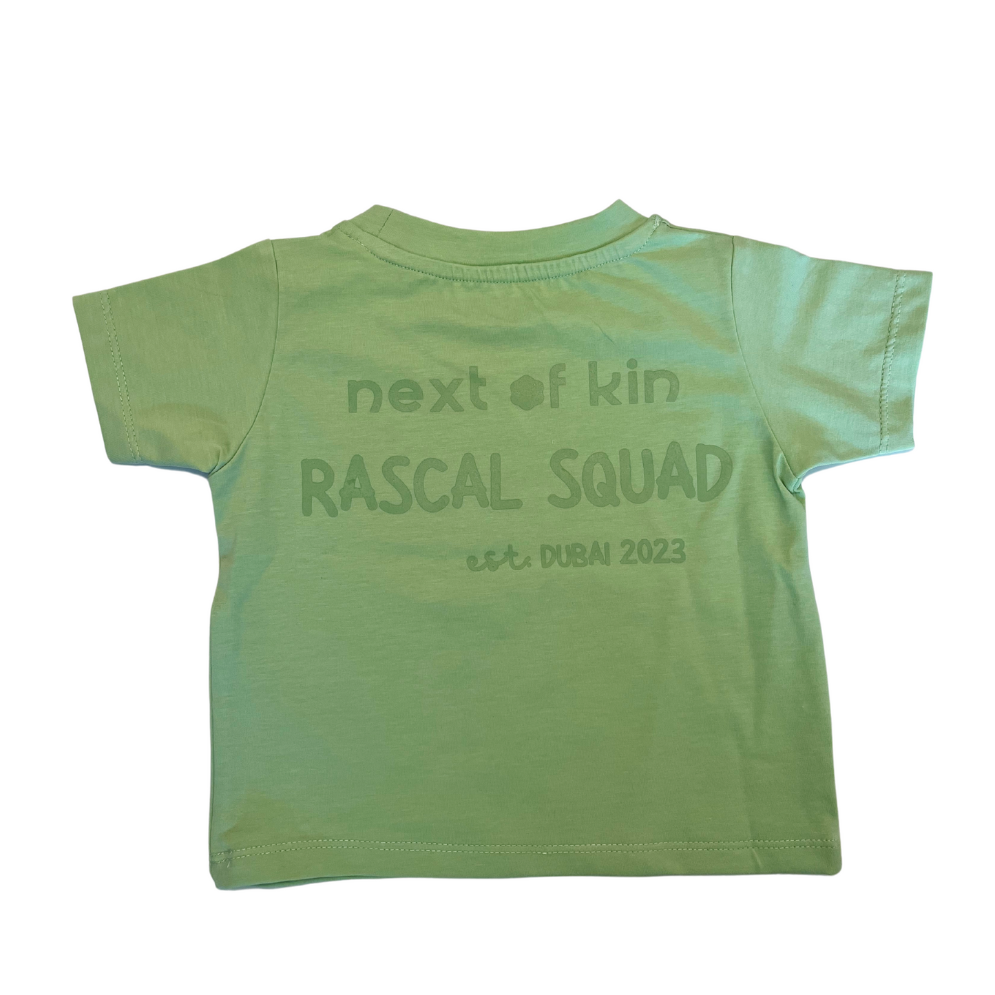 Next of Kin Dubai Toddler Rascal Squad Tshirt and Shorts Set Sage Green