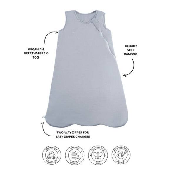 Organic Bamboo 1.0 TOG Sleeping Bag Grey