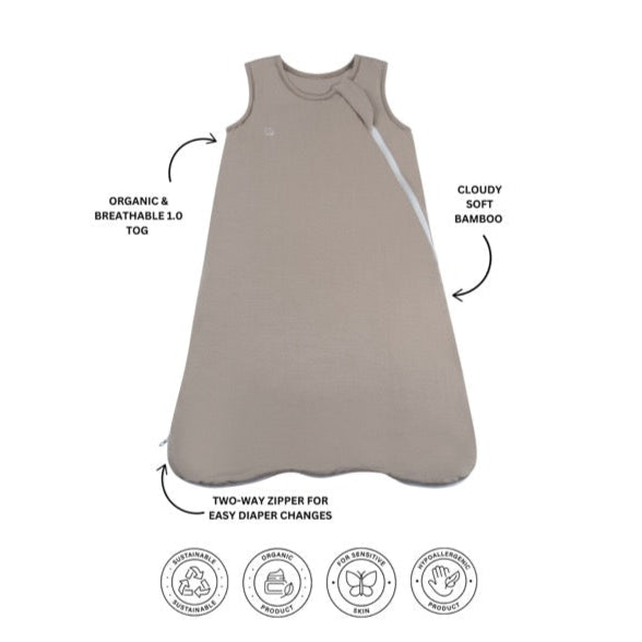 Organic Bamboo 1.0 TOG Sleeping Bag Mocha
