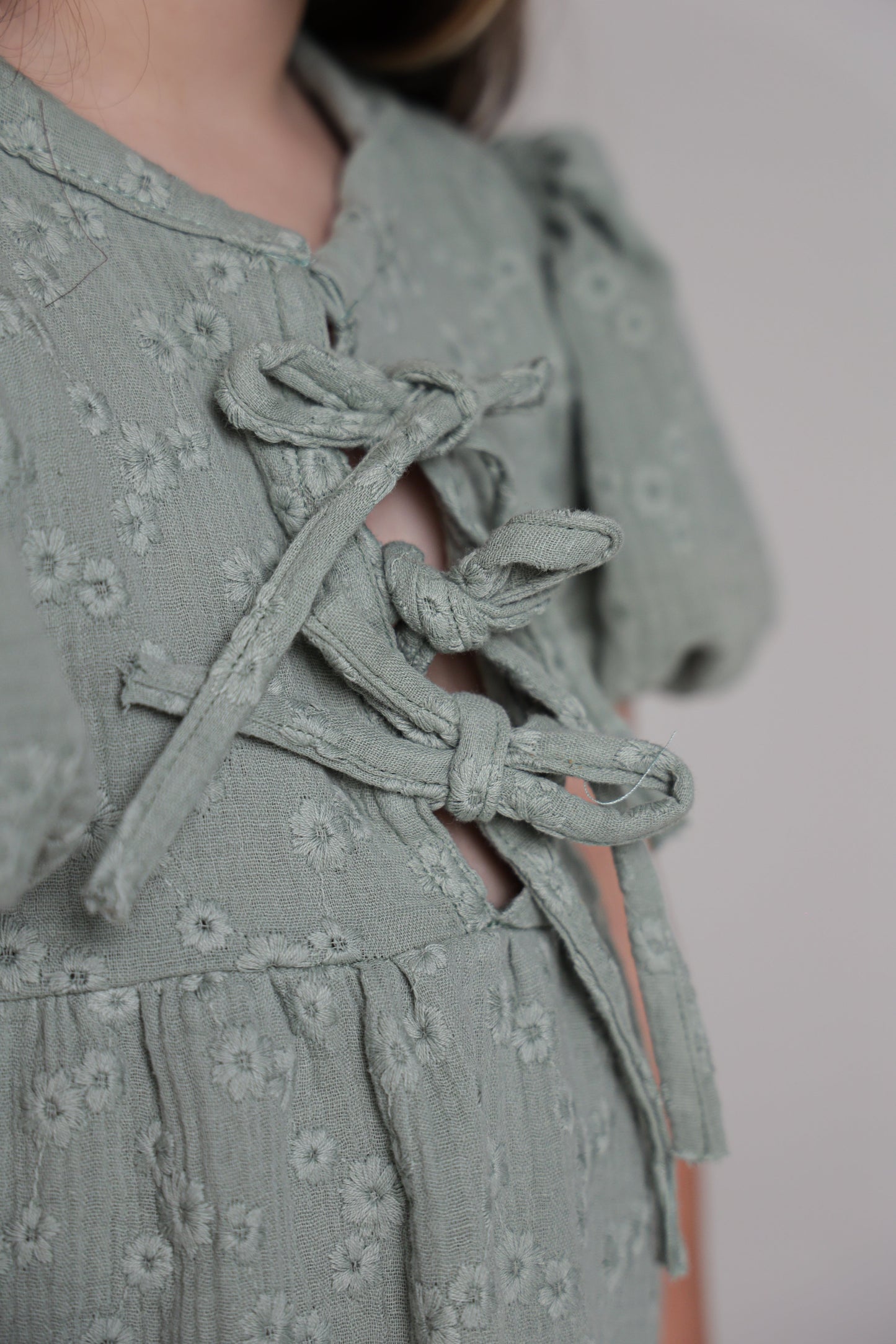 Chleo Embroidery Muslin Dress