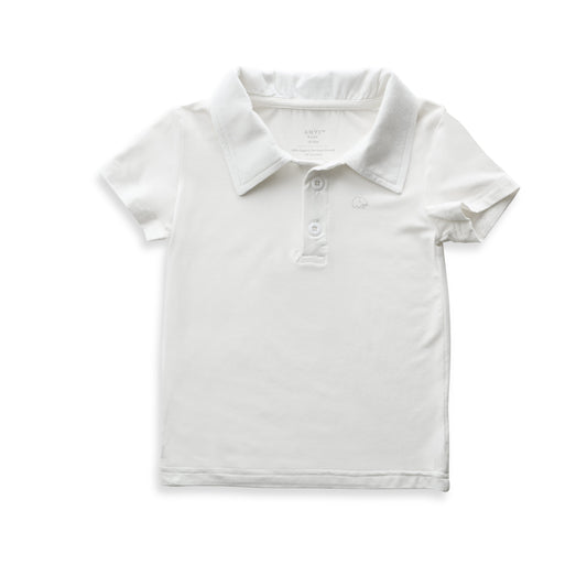 Bamboo Spandex Polo Shirt White