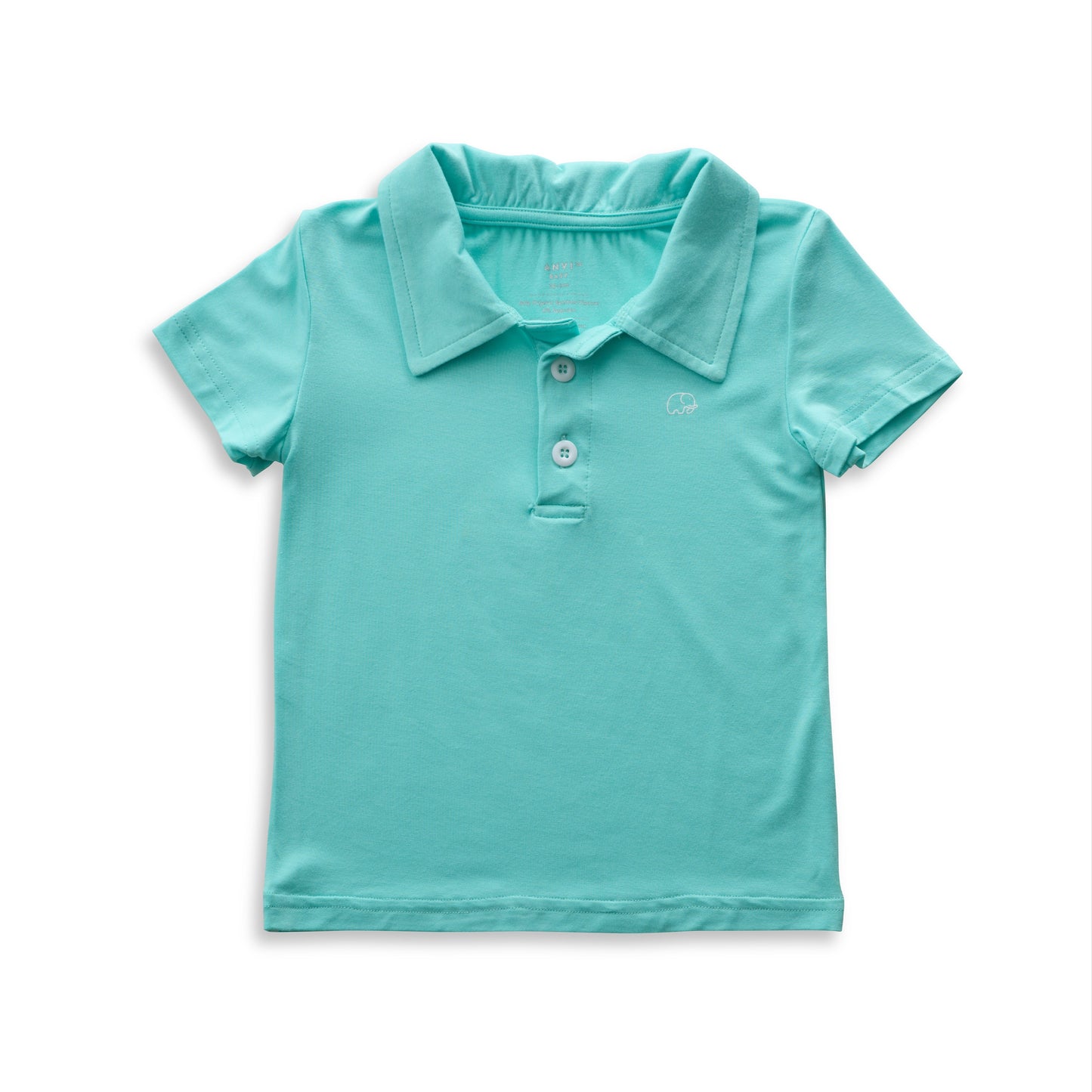Bamboo Spandex Polo Shirt Aqua Blue