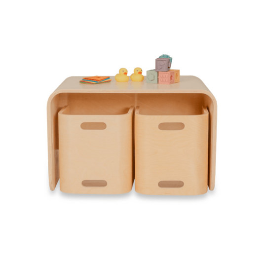 Nordic Style Montessori Children's Table Set with 2 Chairs