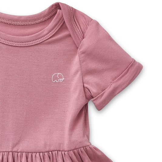 Organic Bamboo Spandex Onesie Dress Lilac