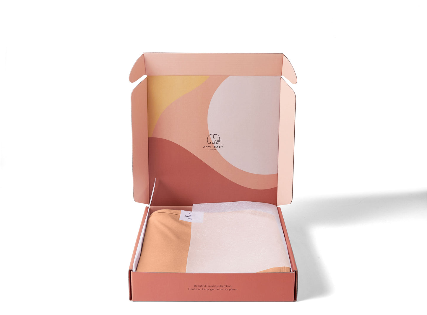Bamboo Onesie Dress Newborn Gift Set Peach
