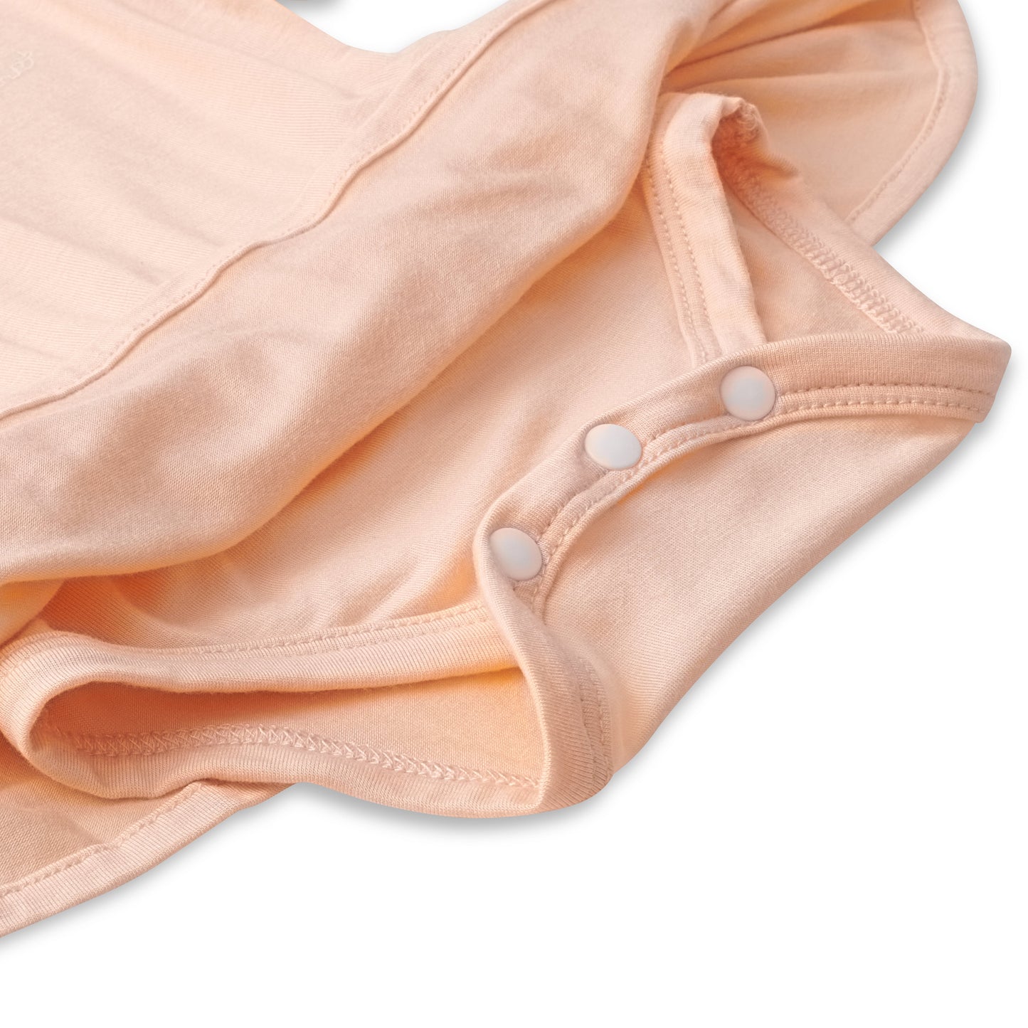 Organic Bamboo Spandex Onesie Dress Peach