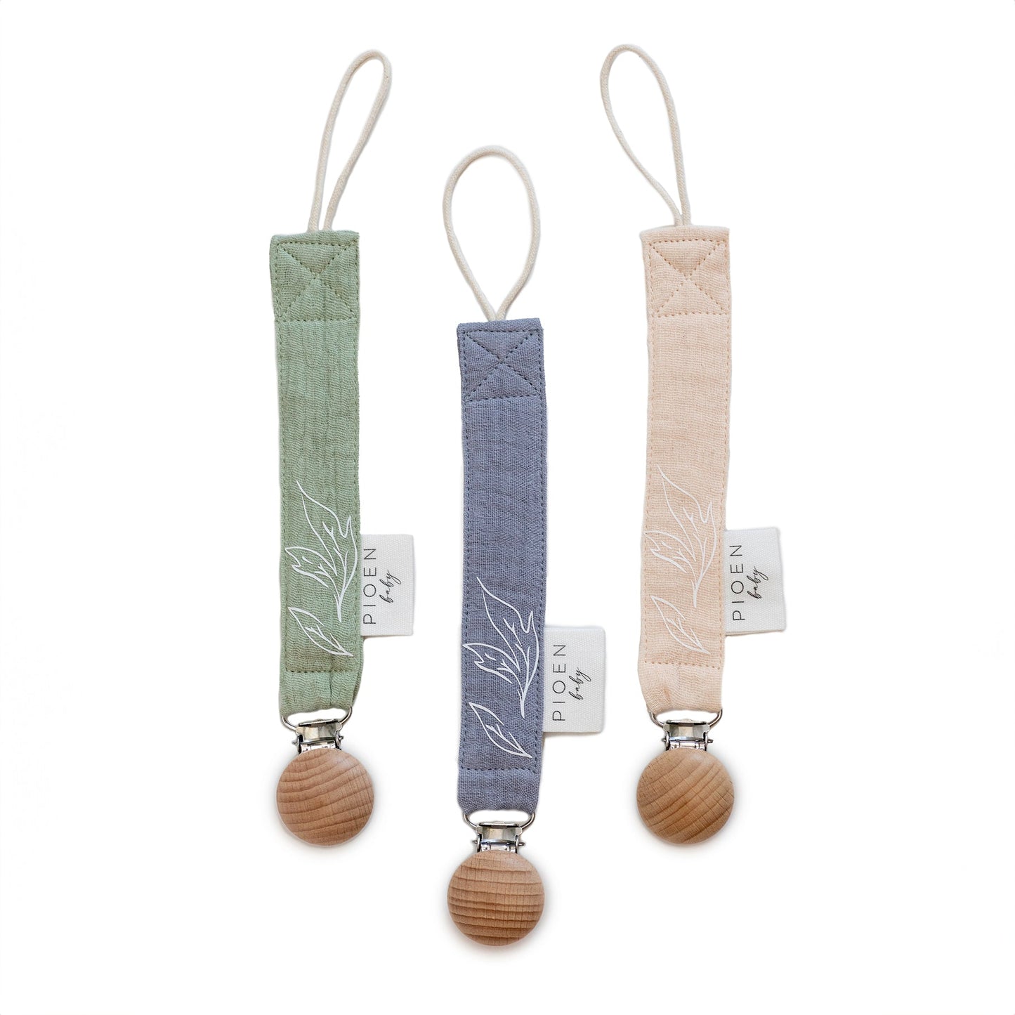3pc Pacifier Clip Set