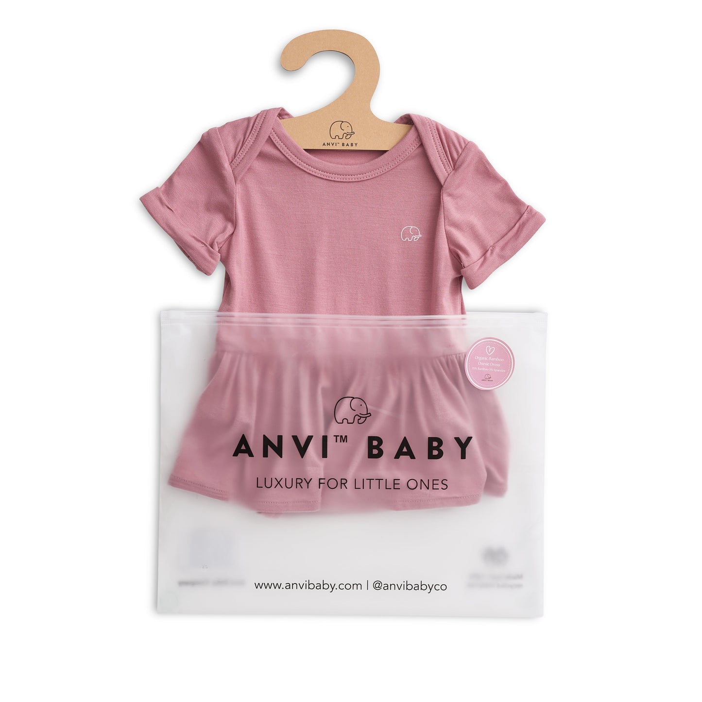 Organic Bamboo Spandex Onesie Dress Lilac