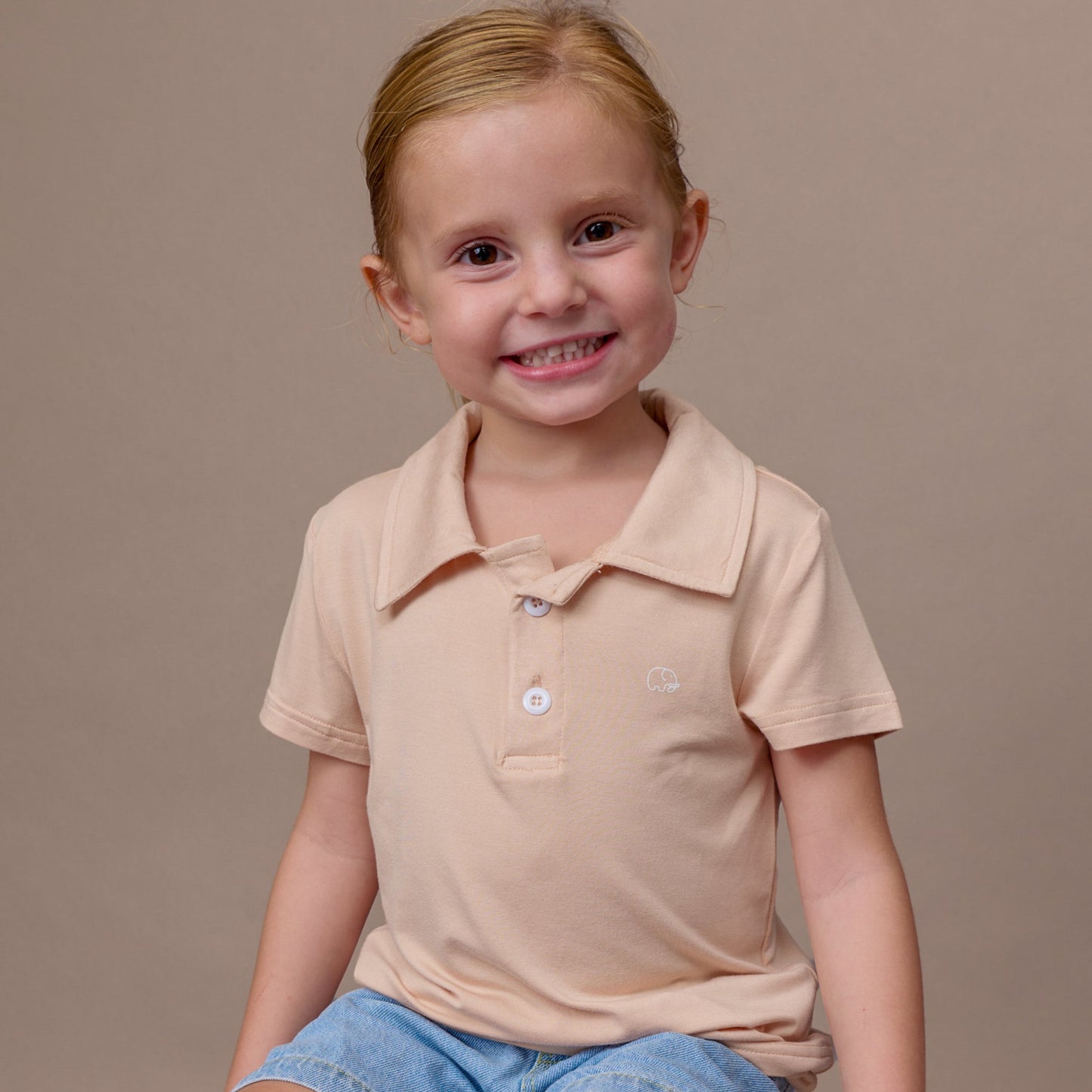 Bamboo Spandex Polo Shirt Coral Peach
