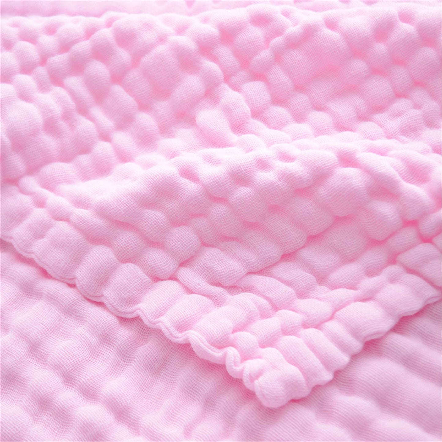 Set of 3 Muslin Bath Towels in Blush & Cloud