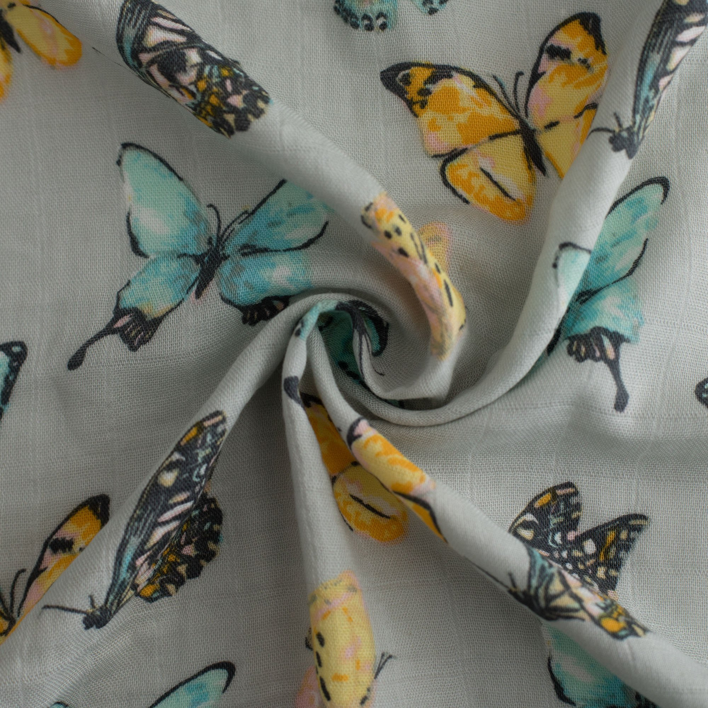Set of 3 Organic Bamboo Swaddles in Butterfly Dreams