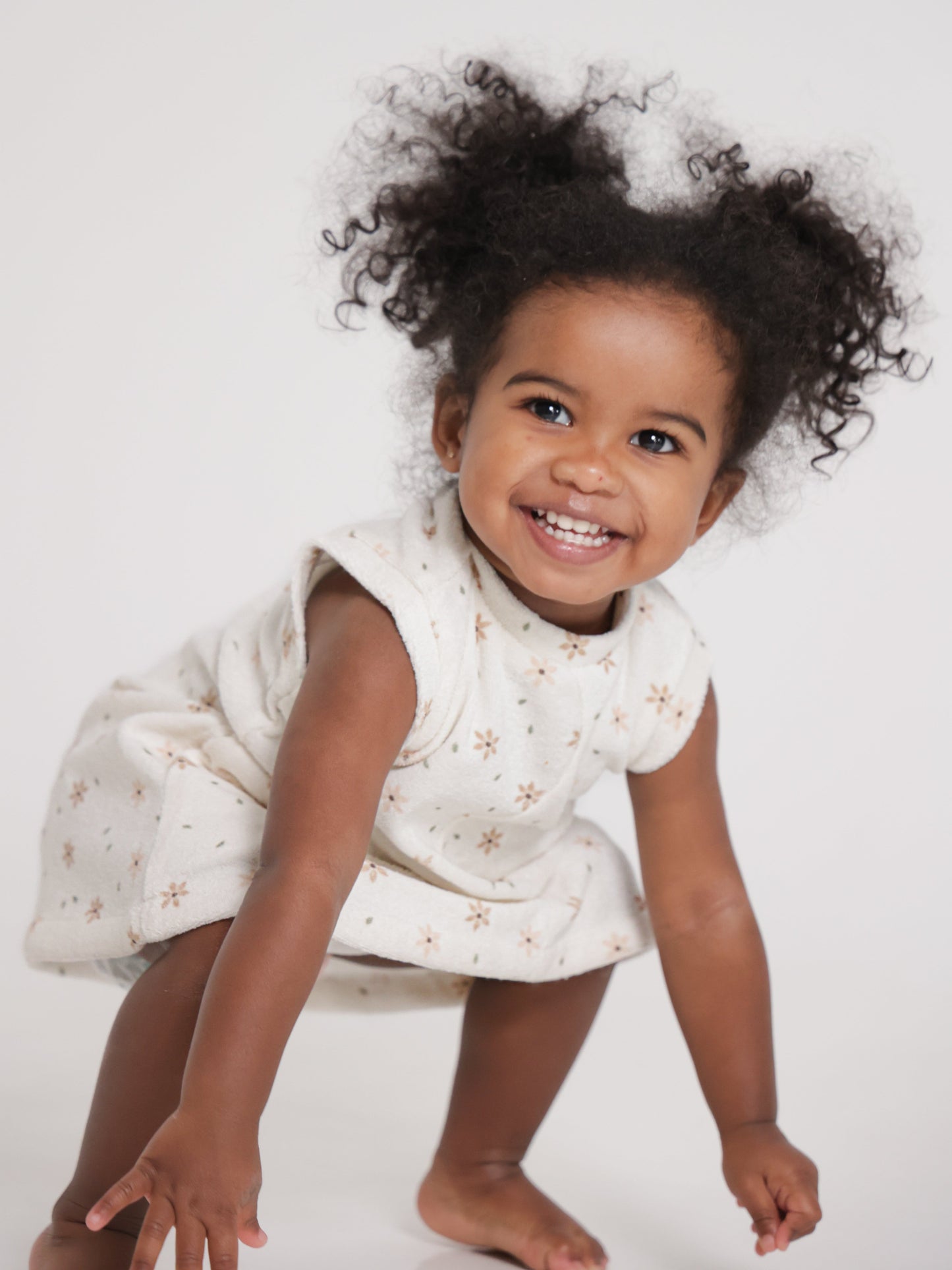 Star Flower Terry Dress with Head scarf