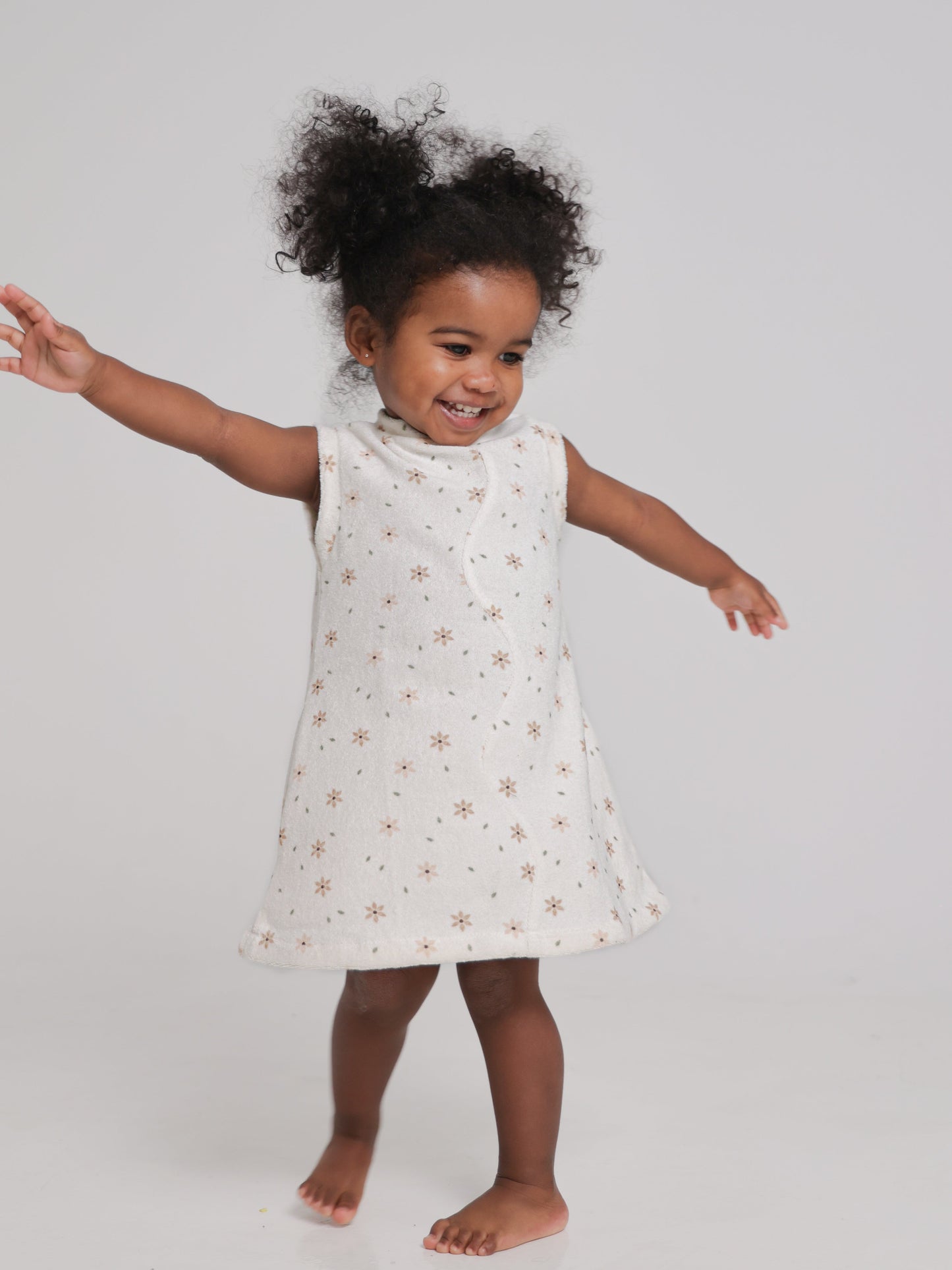Star Flower Terry Dress with Head scarf