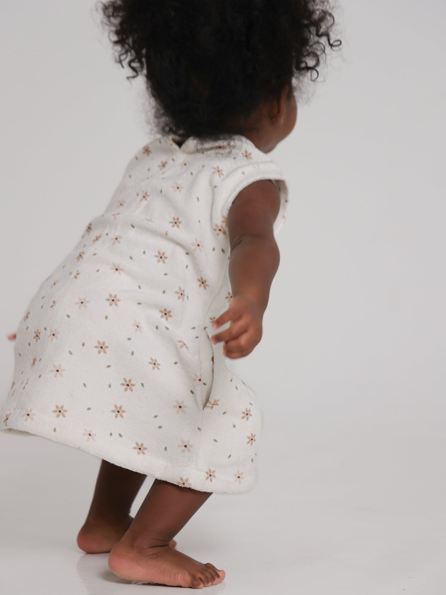 Star Flower Terry Dress with Head scarf