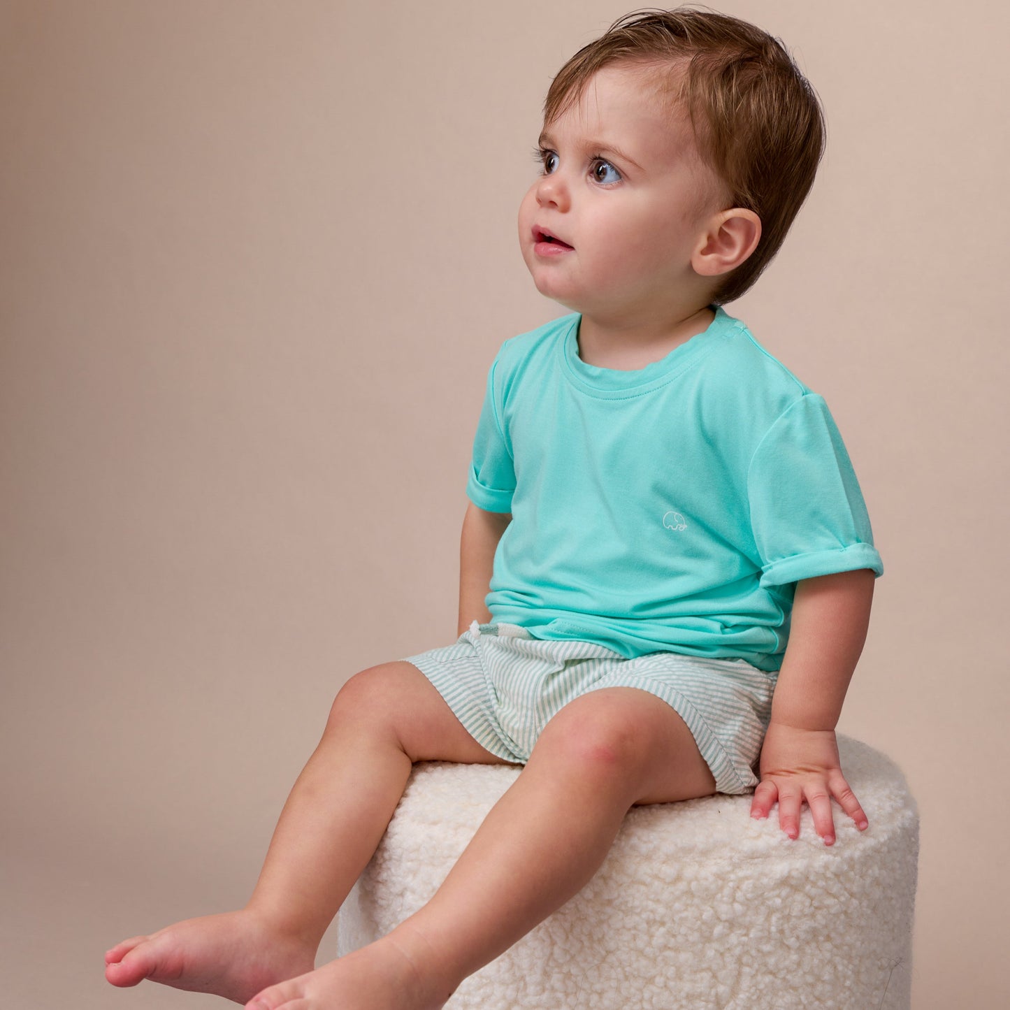 Bamboo Spandex T-Shirt- Aqua Blue