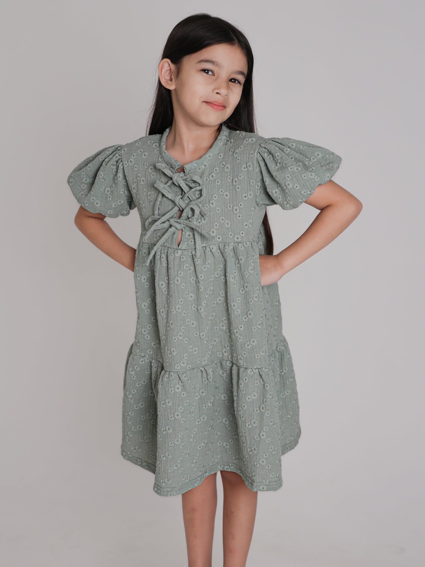 Chleo Embroidery Muslin Dress