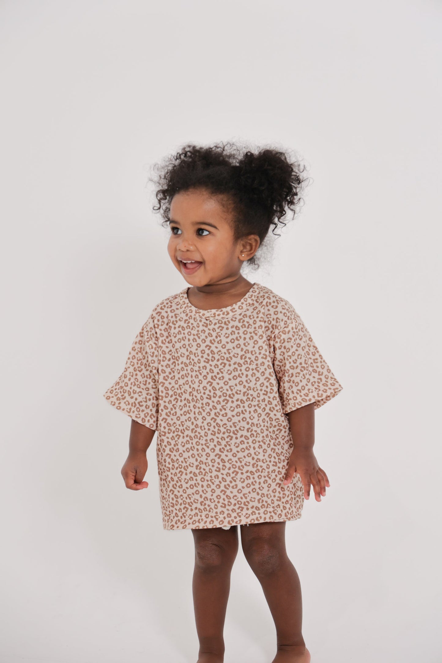 Leopard Muslin Top and Short Set