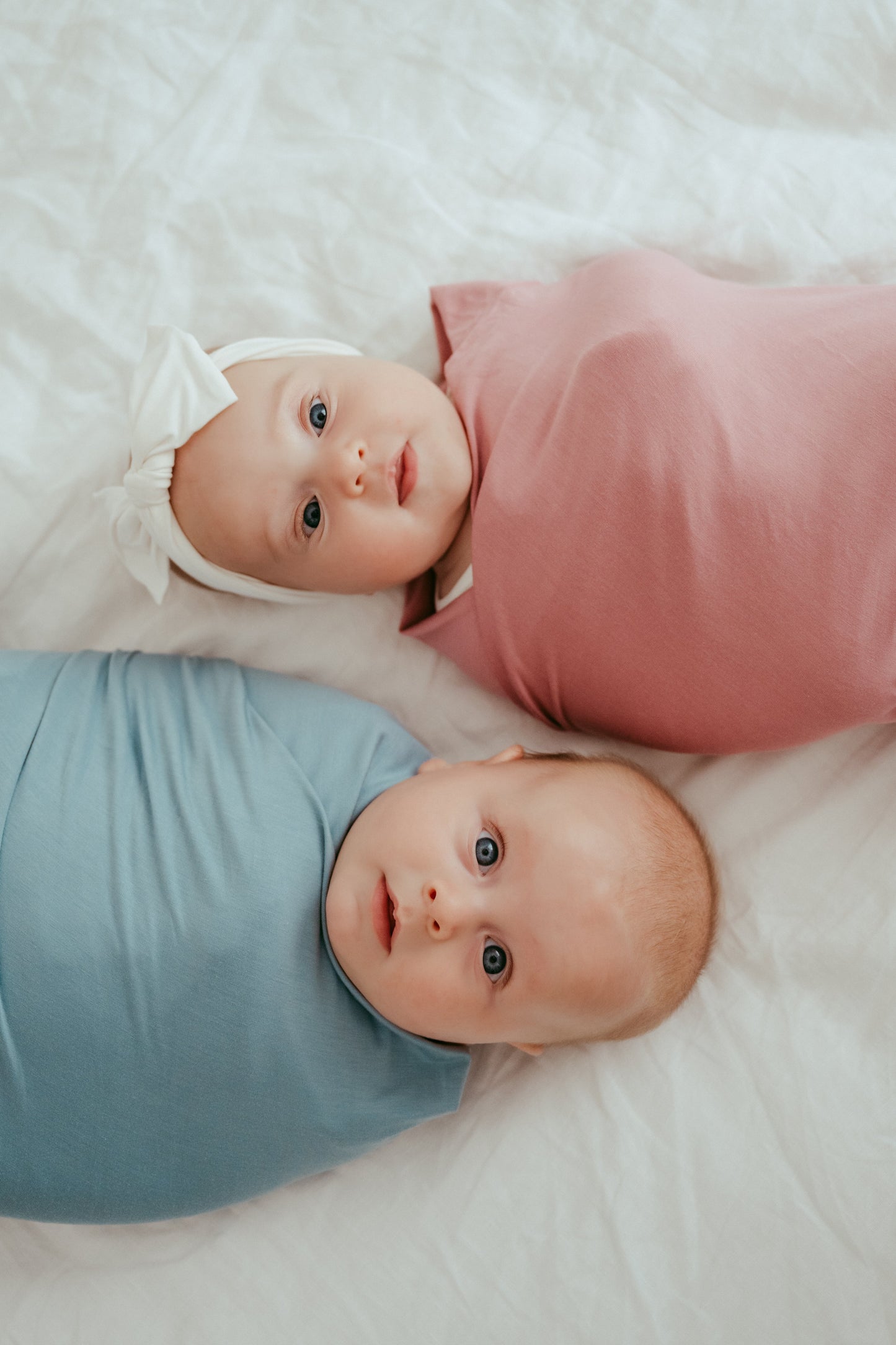 Bamboo Swaddle & Sleepsuit Newborn Gift Set- Celestial Blue