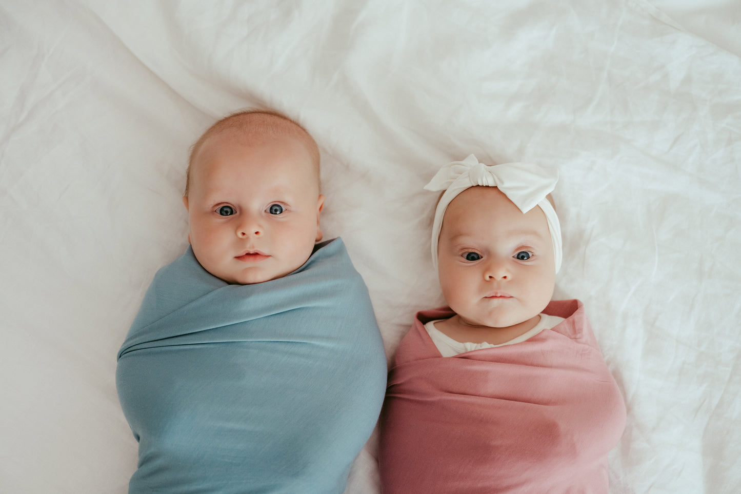 Bamboo Swaddle & Sleepsuit Newborn Gift Set- Celestial Blue
