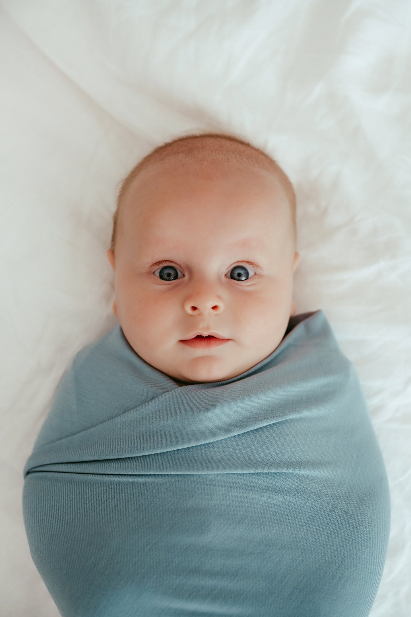 Bamboo Spandex Swaddle & Hat Set - Celestial Blue