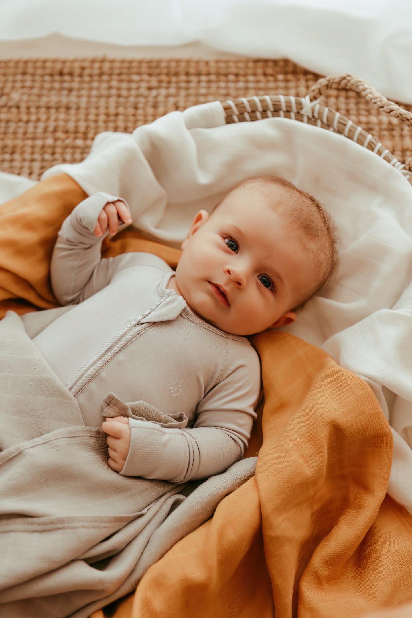 Set of 3 Organic Bamboo Swaddle Daybreak