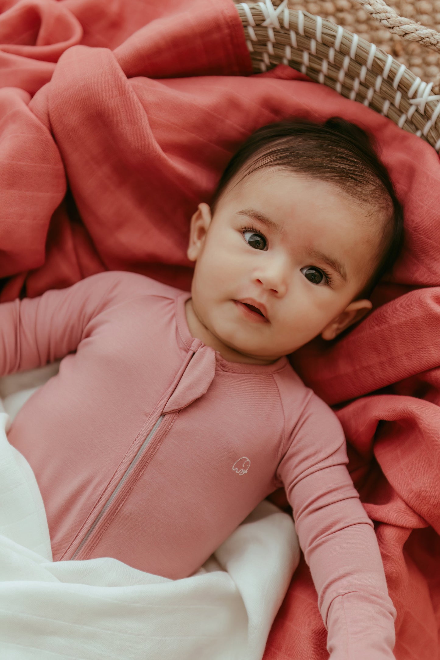 Set of 3 Organic Bamboo Swaddle Maroon Moon