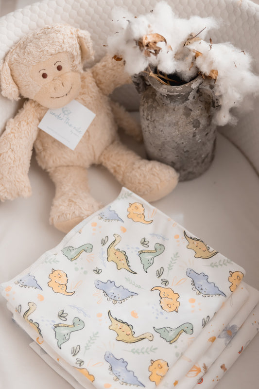 Baby Swaddle Blanket - Dino Print