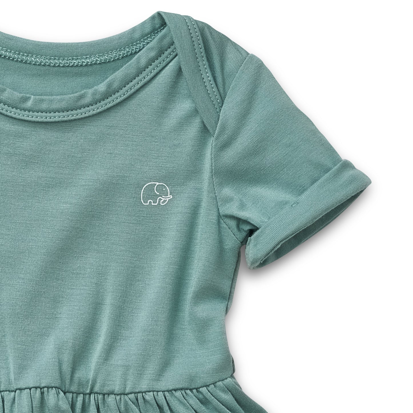 Organic Bamboo Spandex Onesie Dress Sage Green