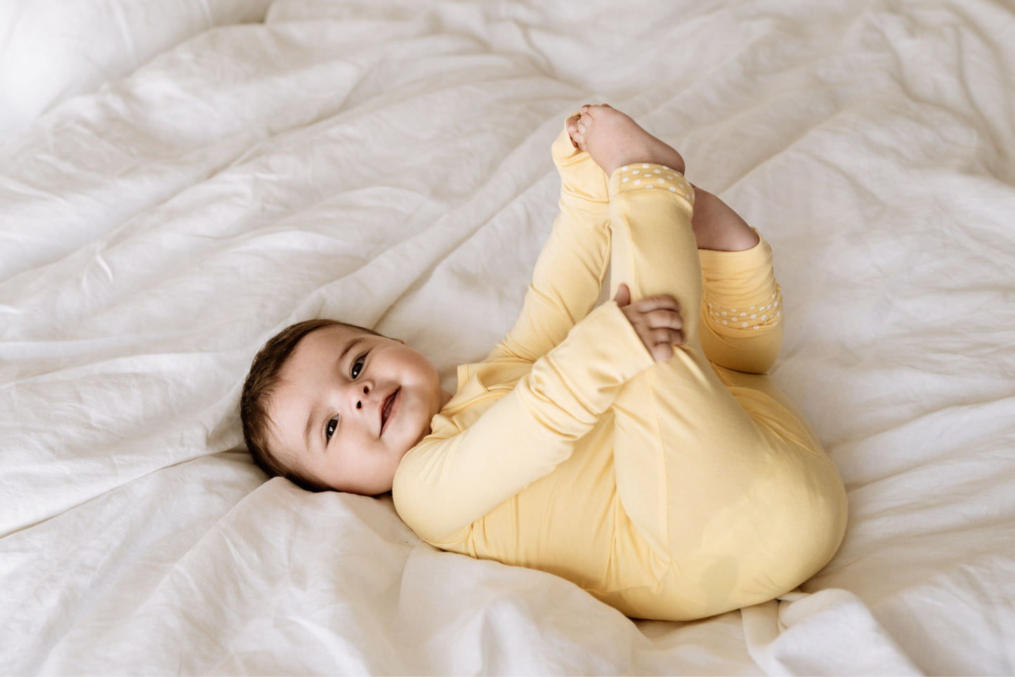 Organic Zipper Romper - Lemon