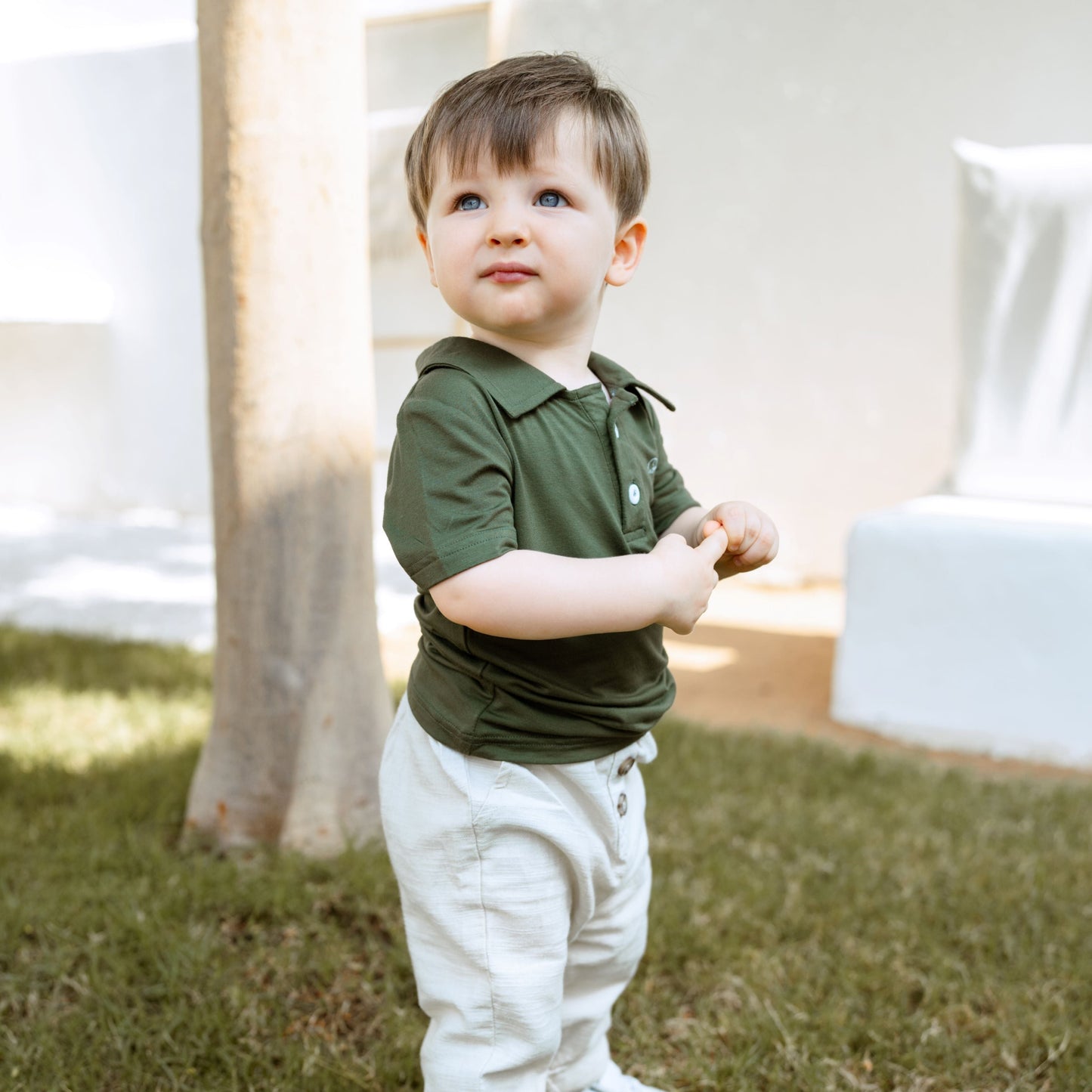 Bamboo Spandex Polo Shirt Dark Green
