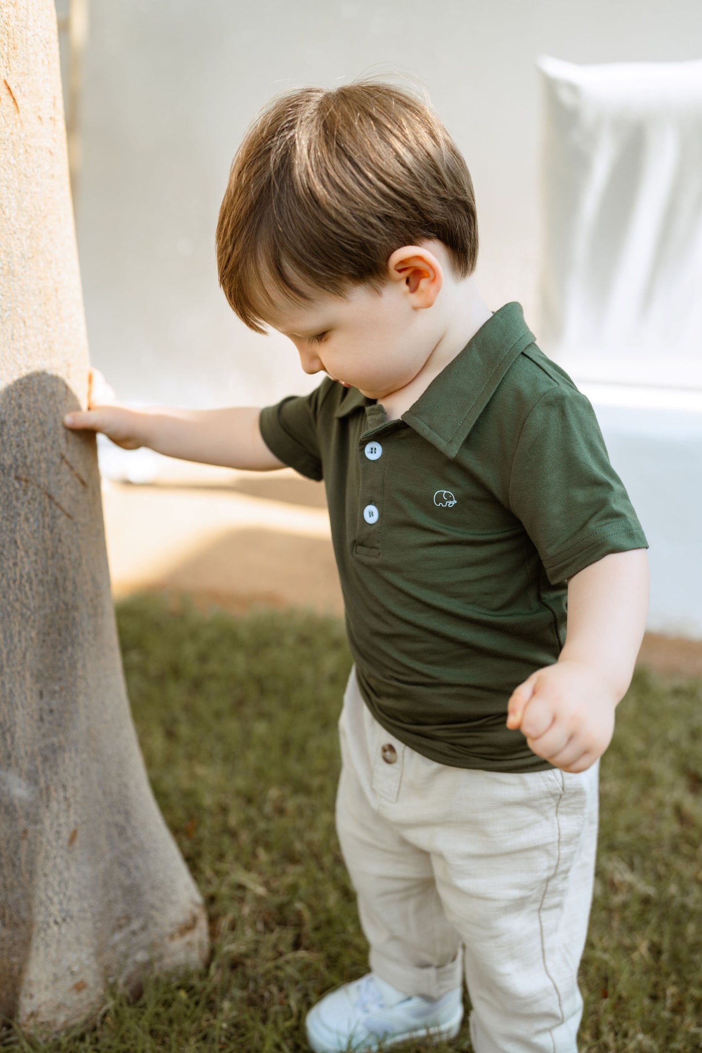 Bamboo Spandex Polo Shirt Dark Green