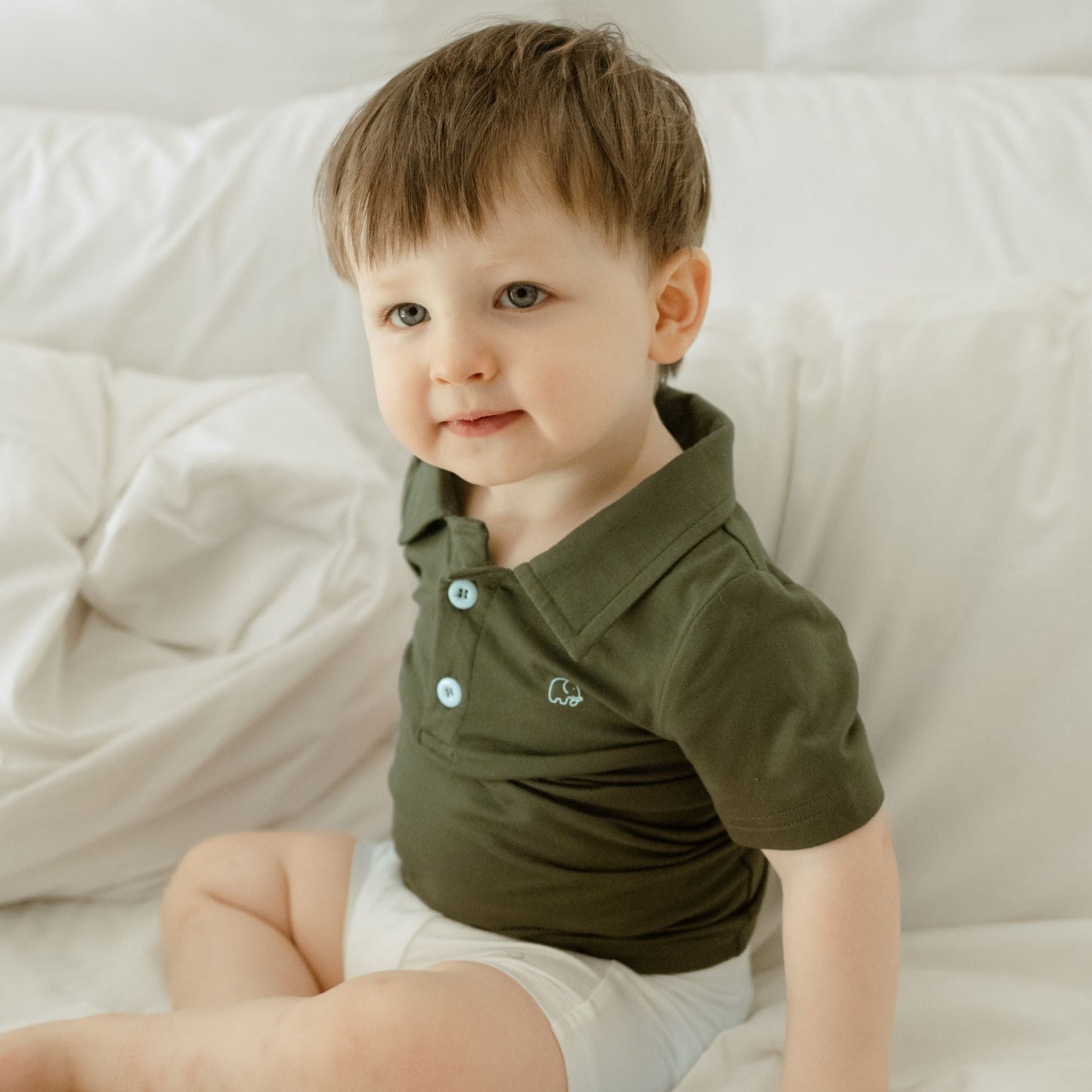 Bamboo Spandex Polo Shirt Dark Green