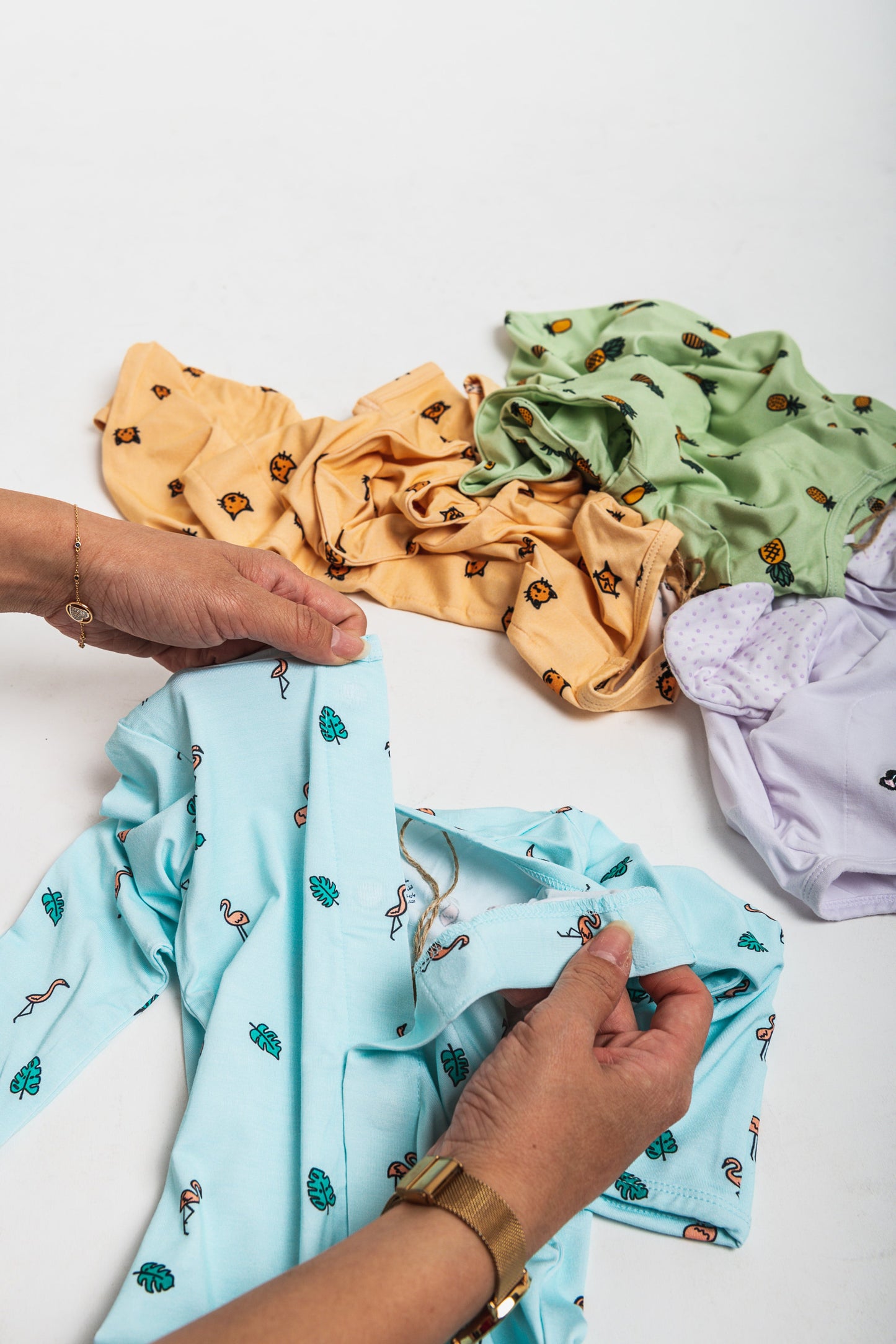 Fine Pineapples Magnetic Clasp Onesie