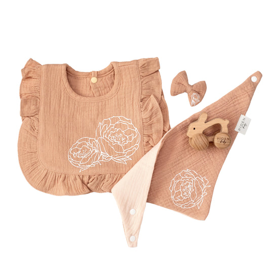 100% Cotton Baby Girl Bib Gift Set