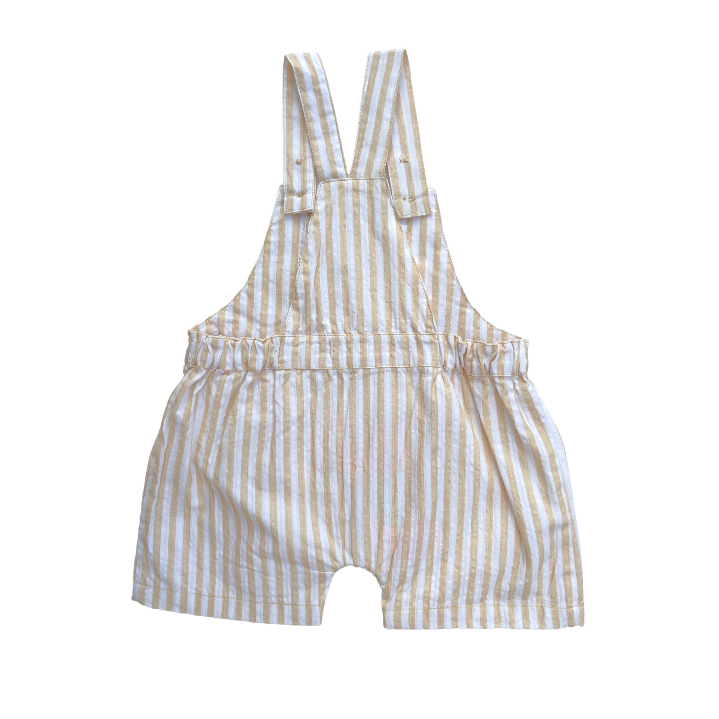Dillon Short Dungarees Neutral Stripes