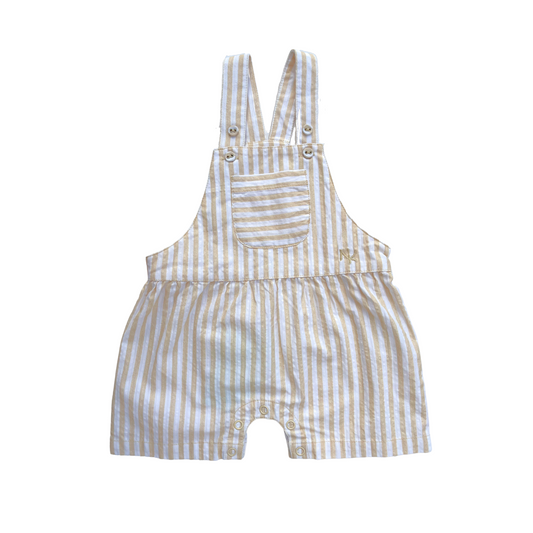 Dillon Short Dungarees Neutral Stripes