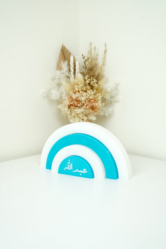 Personalised baby toy nursery decor montessori rainbow