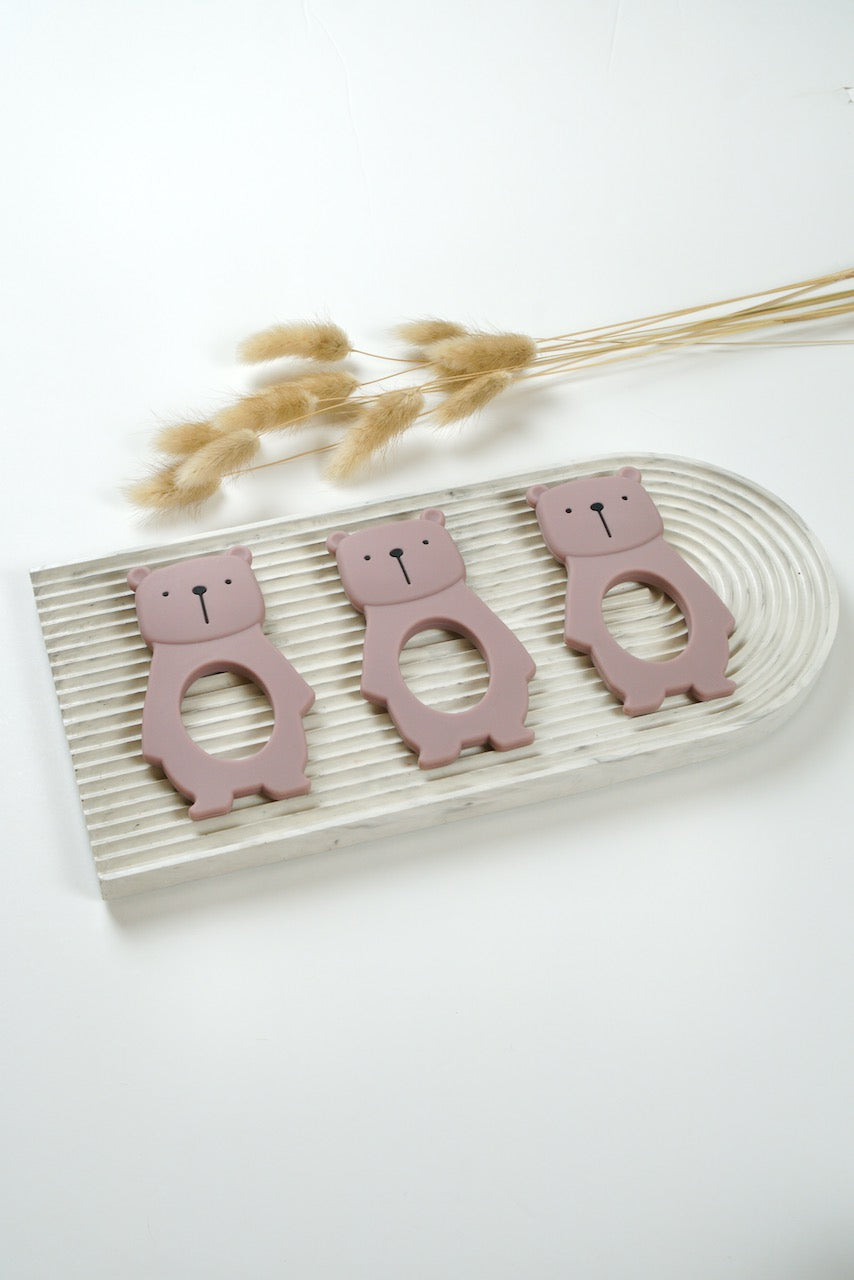 Personalised Teething Essentials Gift Set - Pink & Grey