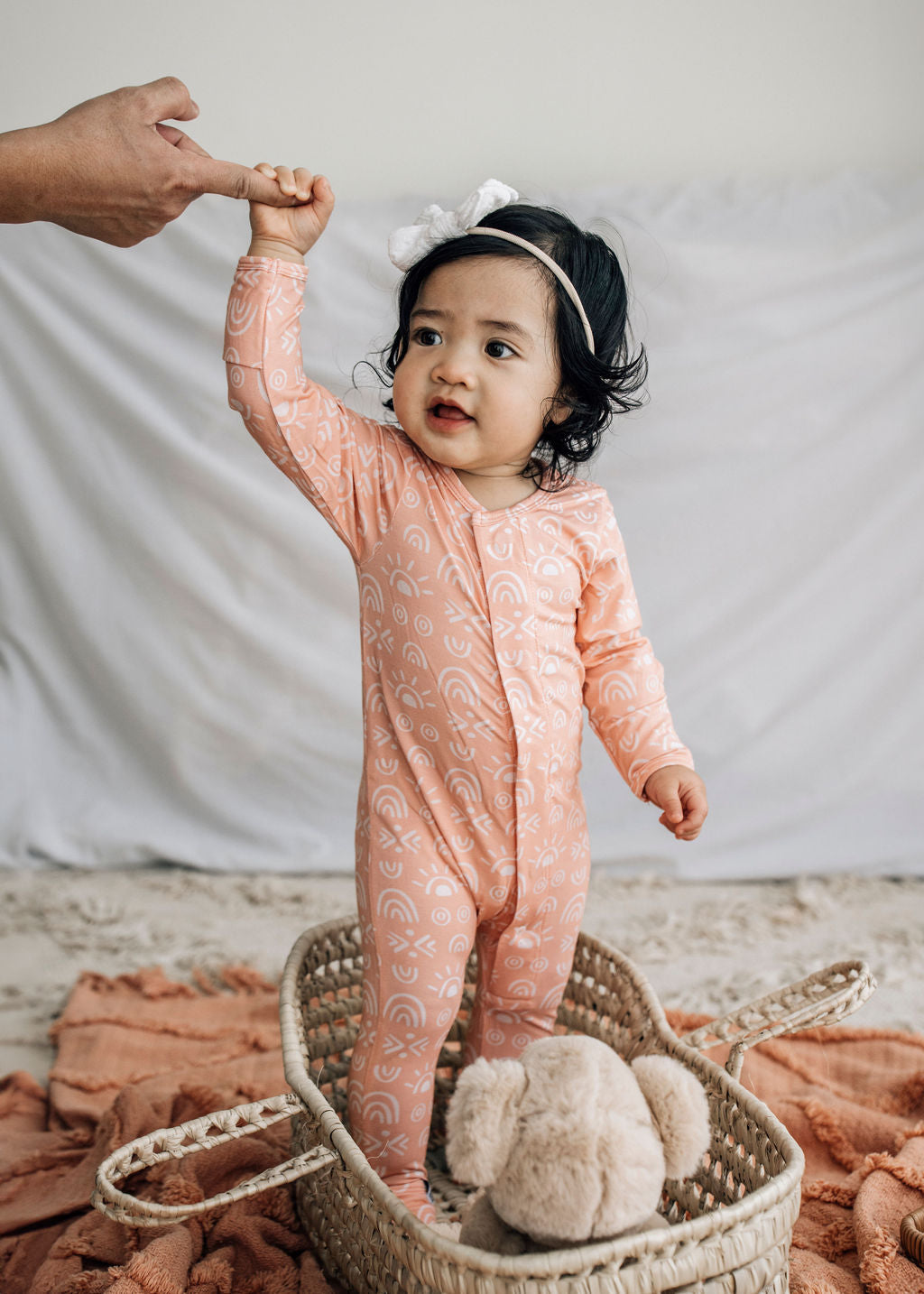 Peachy Sunshine Magnetic Clasp Onesie