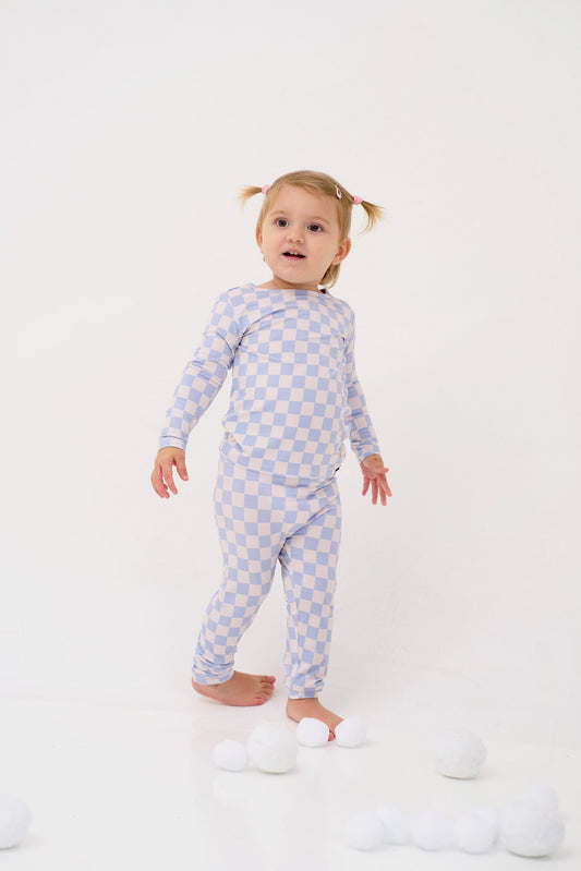 Blue Checkers Kids Pyjama Set