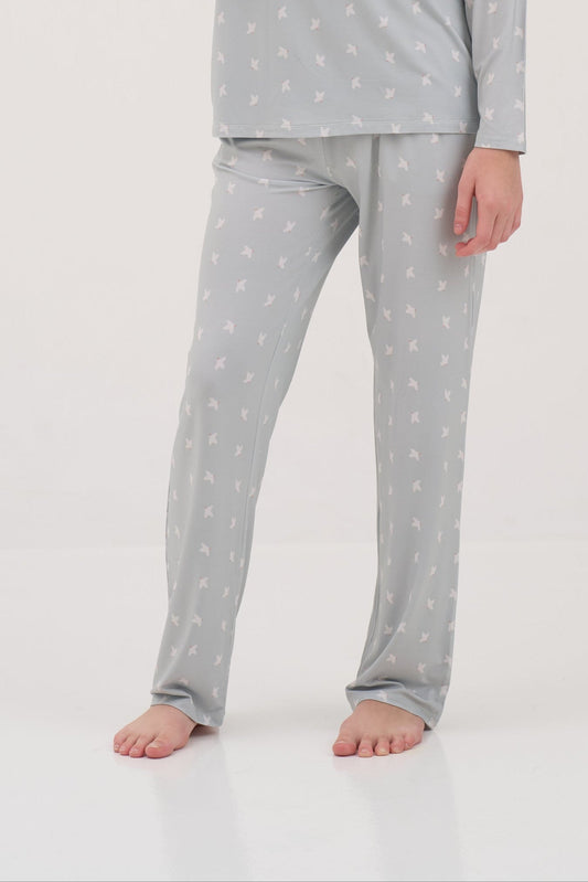 Womens Olive Doves Pajama Lounge Pants