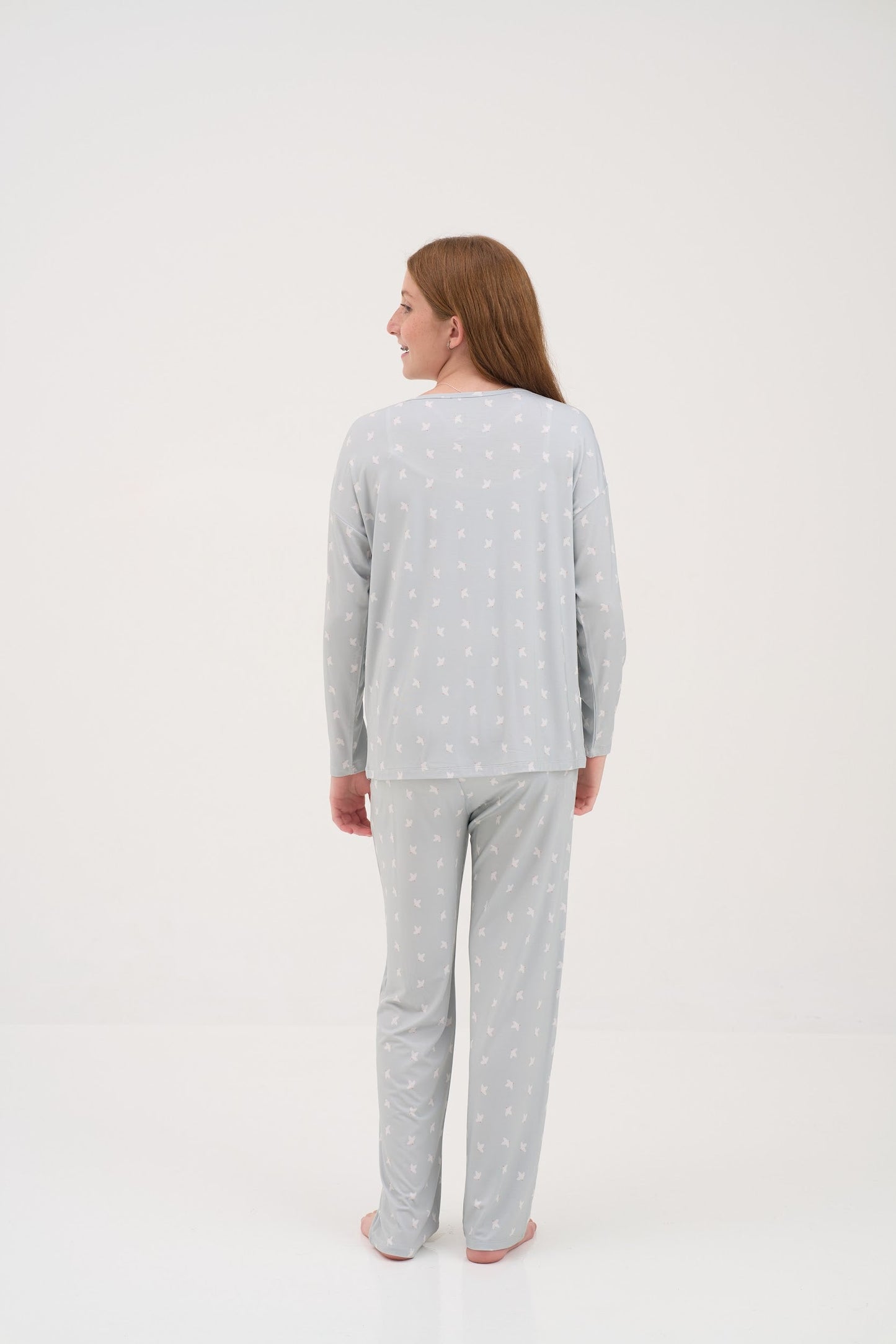 Womens Olive Doves Pajama Lounge Pants