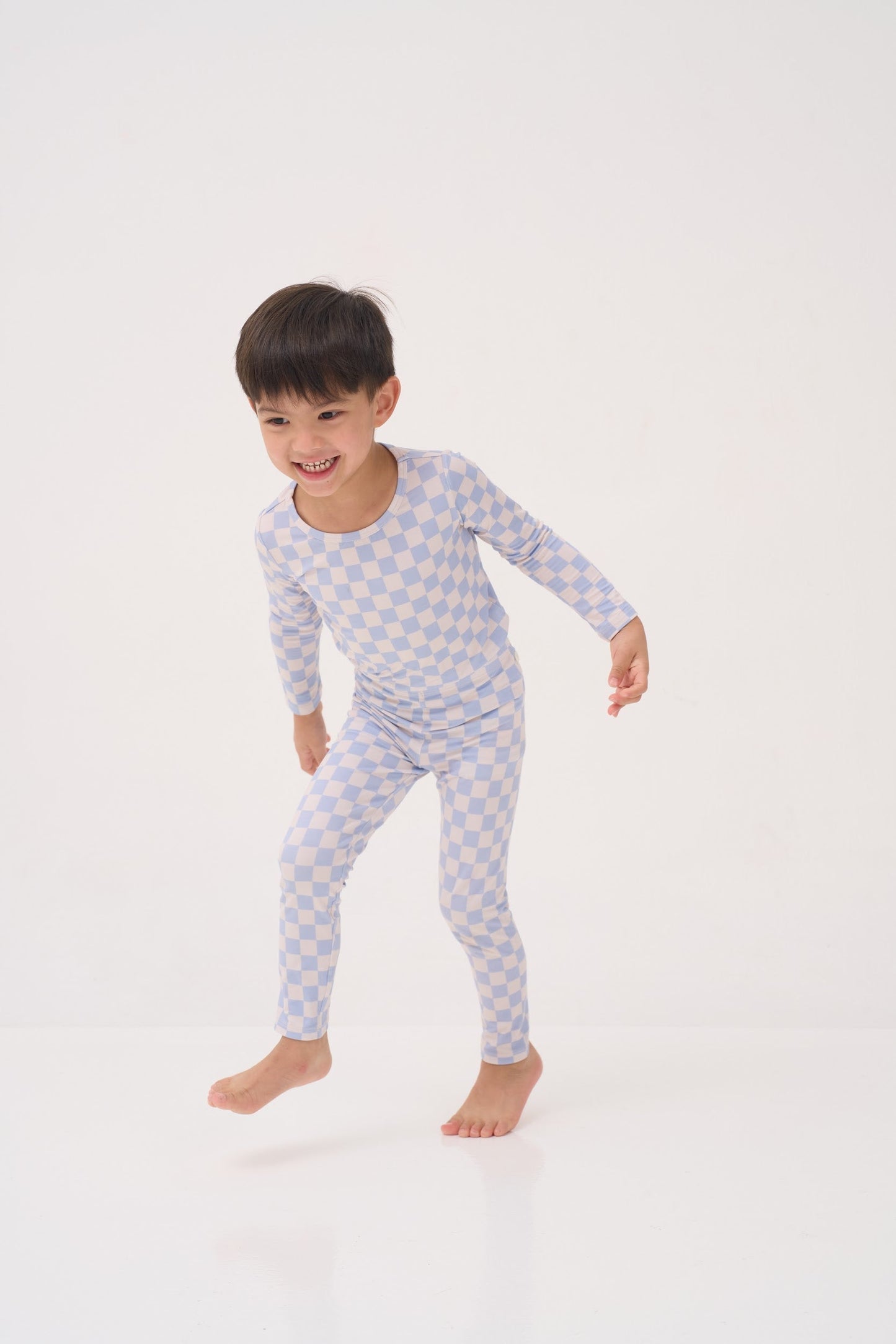 Blue Checkers Kids Pyjama Set