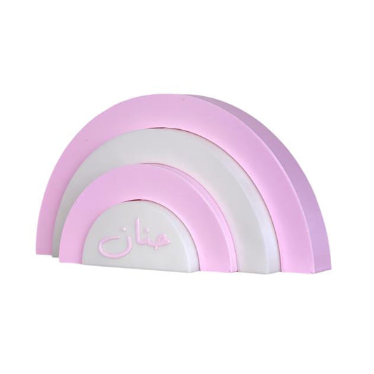 Personalised baby toy nursery decor montessori rainbow