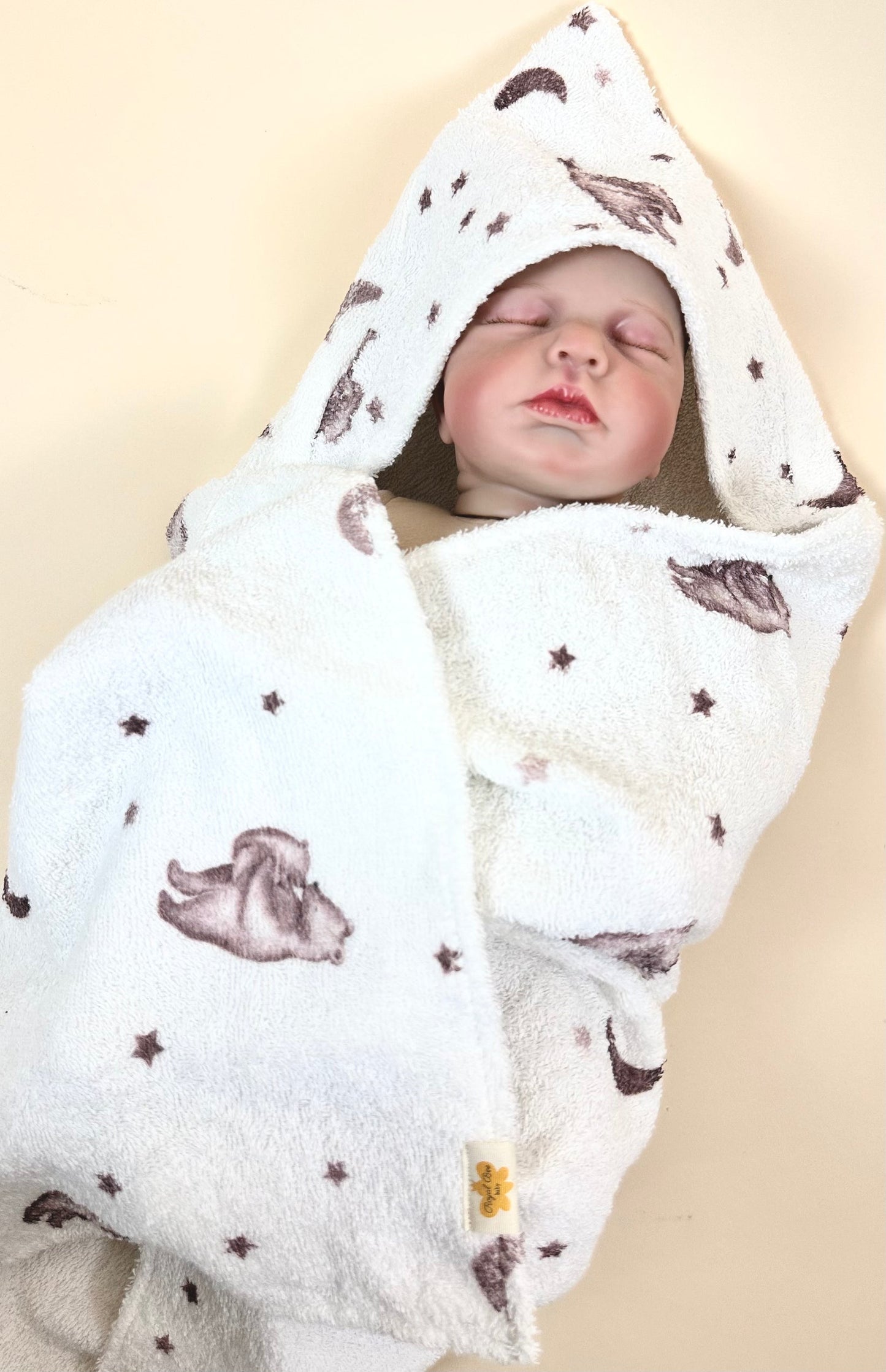 Mama Bear Newborn Bath Towel and Wash Cloth