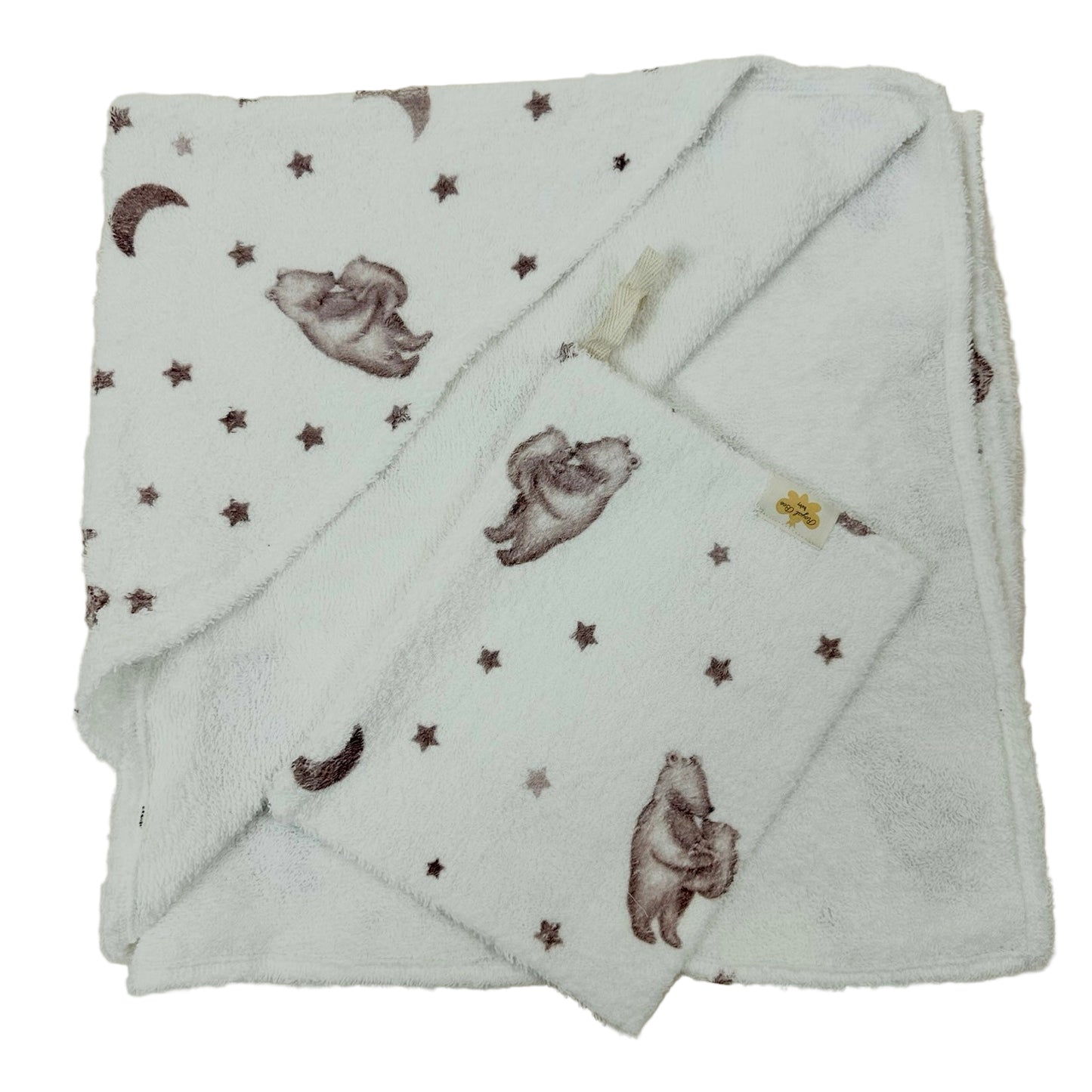 Mama Bear Newborn Bath Towel and Wash Cloth